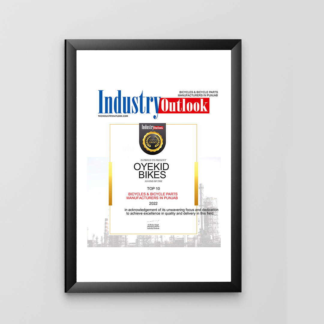 OyeKid Bikes awards and achievements for premium kids bicycle manufacturing in Ludhiana, Punjab