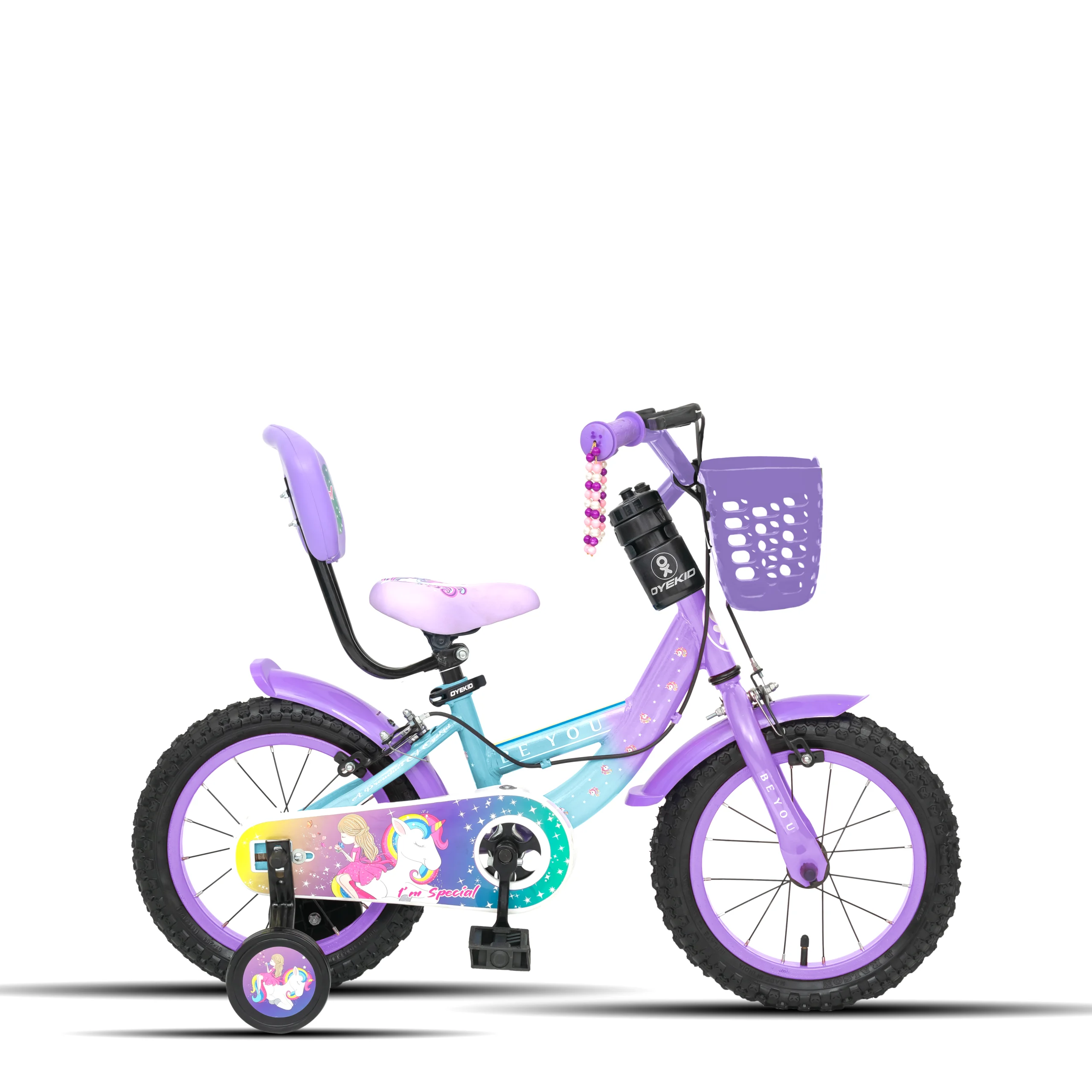 Be-You 14T Premium Kids Cycle with Stylish Grip Pearls