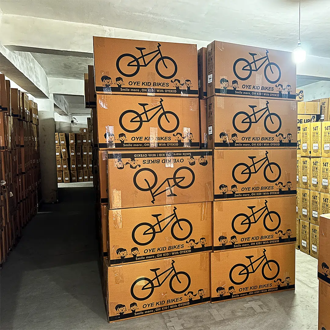 OyeKid Bikes godown in Ludhiana Punjab for kids bicycle storage and dispatch